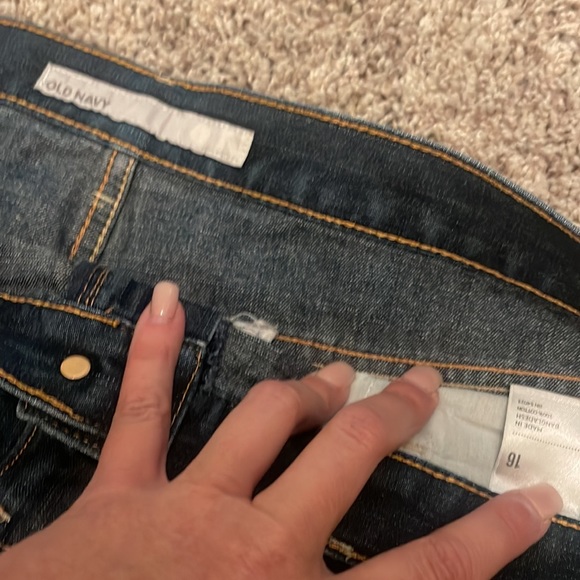 Vintage 2008 Old Navy Denim Mini Skirt Sz 16 - Picture 2 of 3